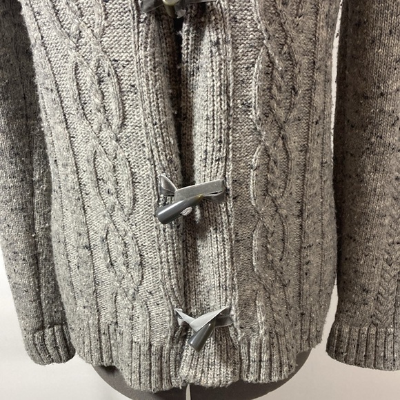 Coldwater Creek Sweater Women Size S w Mix of Black & White Ribbed Trim - Picture 3 of 11